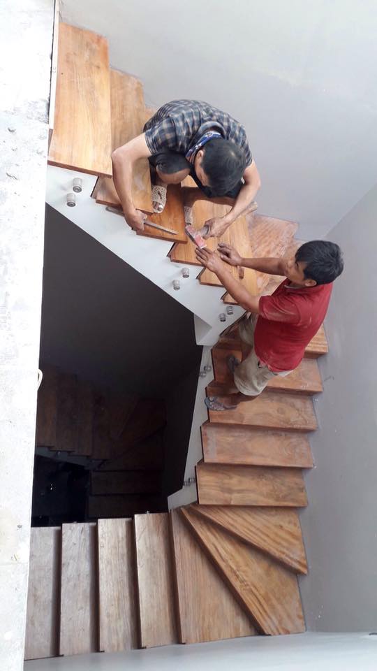 Thi công cầu thang tại Thanh Lương - Hà Nội