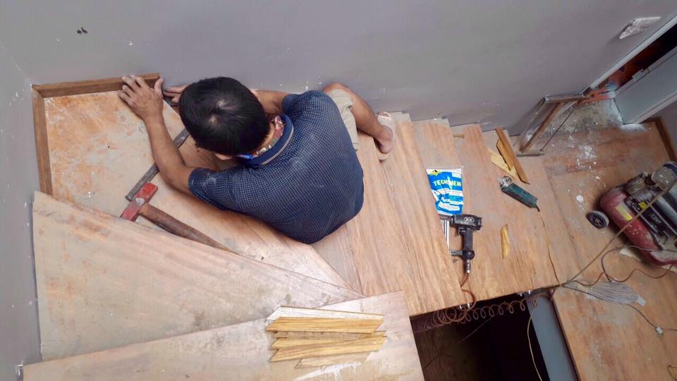 Thi công cầu thang tại Thanh Lương - Hà Nội