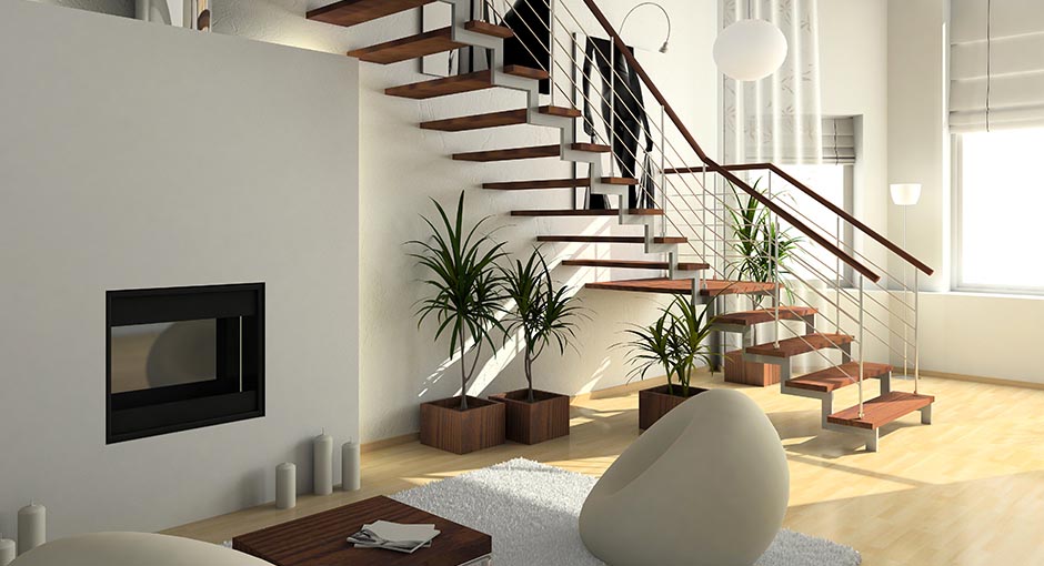 Cầu thang chữ L - mẫu cầu thang đẹp hiện nay
