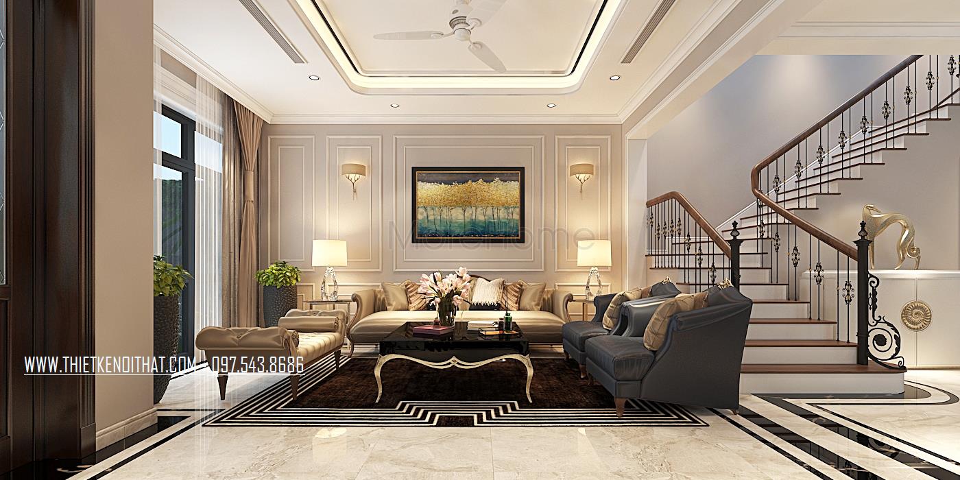 Cầu thang chữ L - mẫu cầu thang đẹp hiện nay